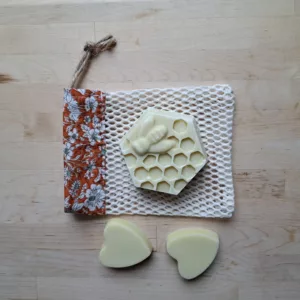 filet à savon petites fleurs orange