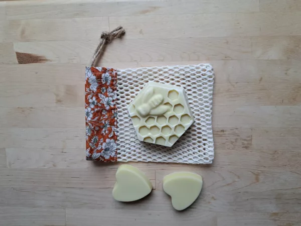 filet à savon petites fleurs orange