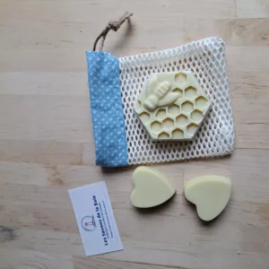 filet à savon motif carreaux bleus