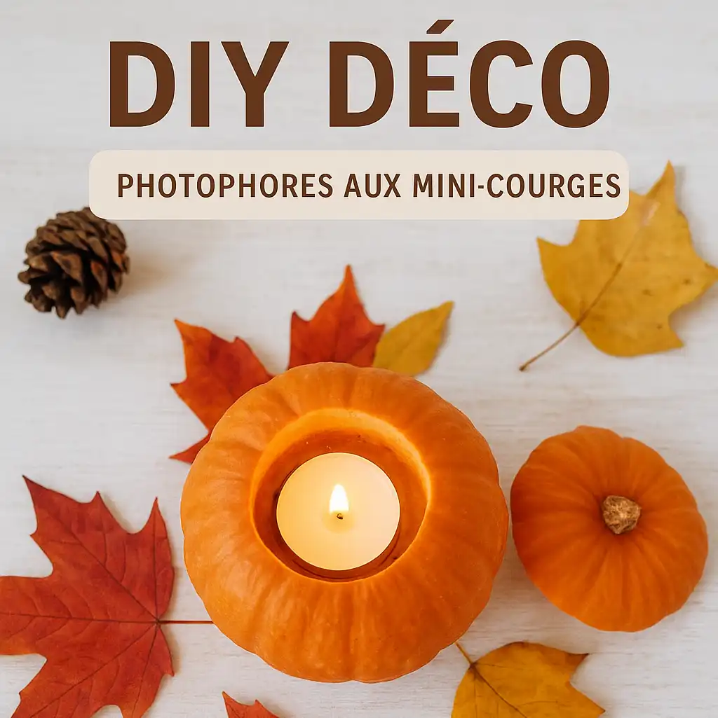 DIY déco : photophores en mini-courges pour un automne lumineux