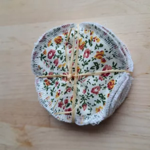 disques à démaquiller lavables motif fleuri